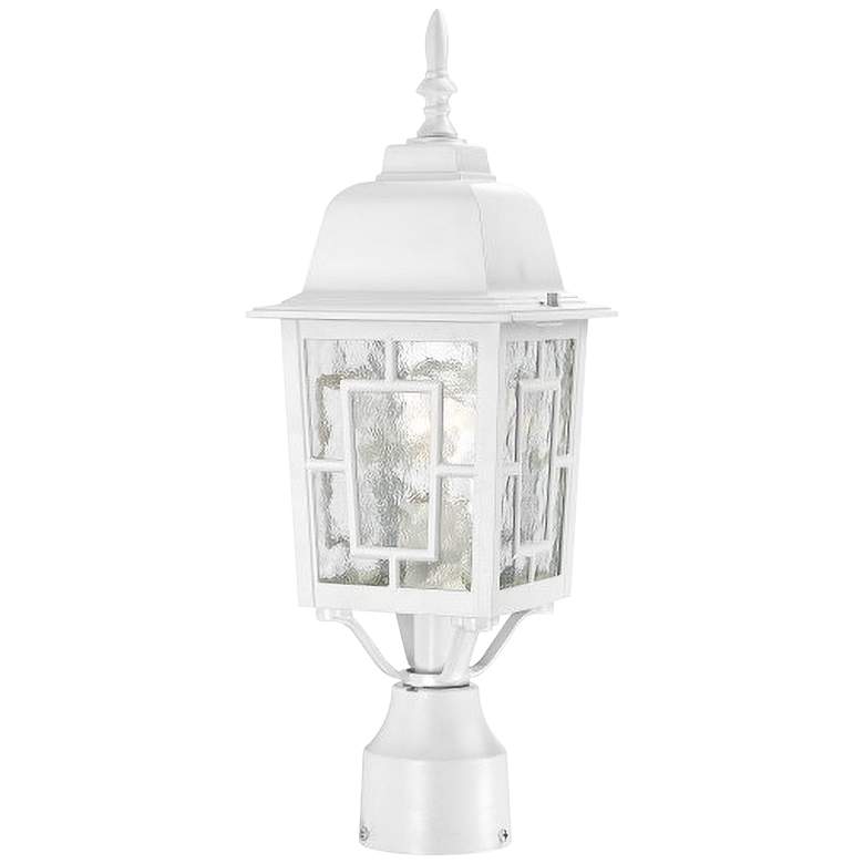 Image 1 Satco Banyon 17 1/4 inch High White Outdoor Post Light