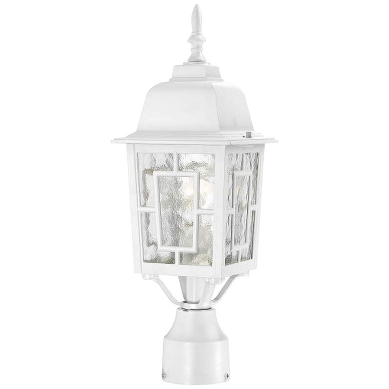 Image 1 Satco Banyon 17 1/4" High White Outdoor Post Light