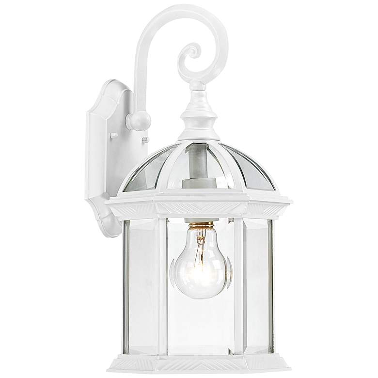 Satco Boxwood 15 3/4 inch High White Outdoor Wall Light