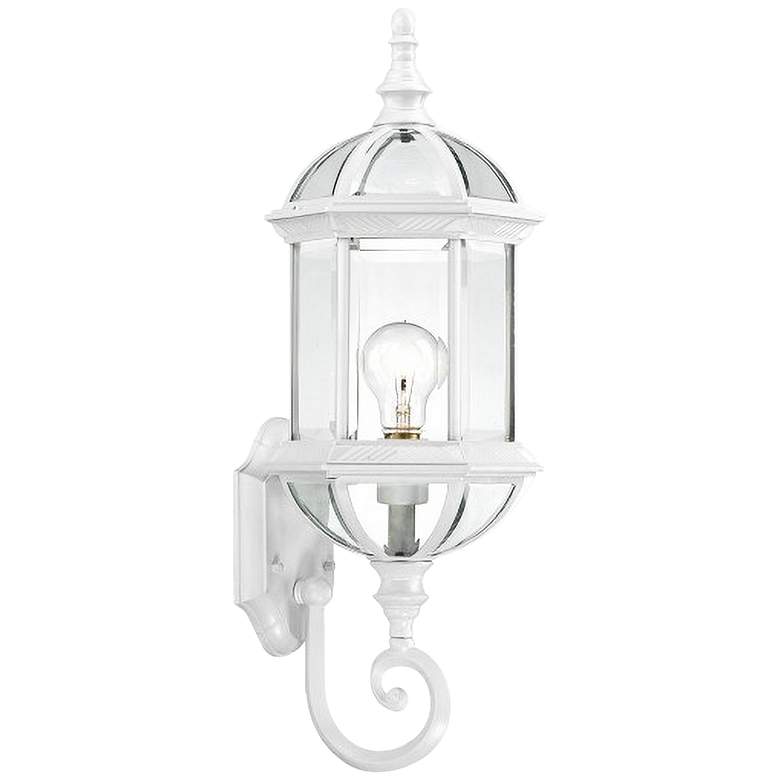 Image 1 Satco Boxwood 22" High White Outdoor Wall Light