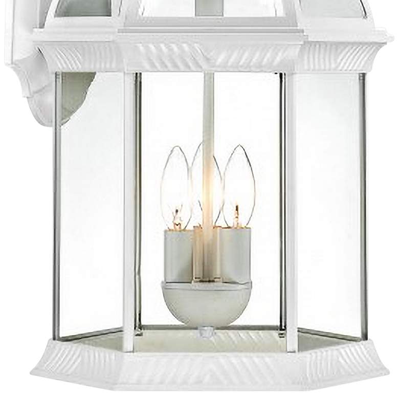 Image 2 Satco Boxwood 26 1/4" High White 3-Light Outdoor Wall Light more views
