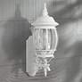 1_Satco Central Park 22 3/4" High White Upbridge Arm Outdoor Wall Light