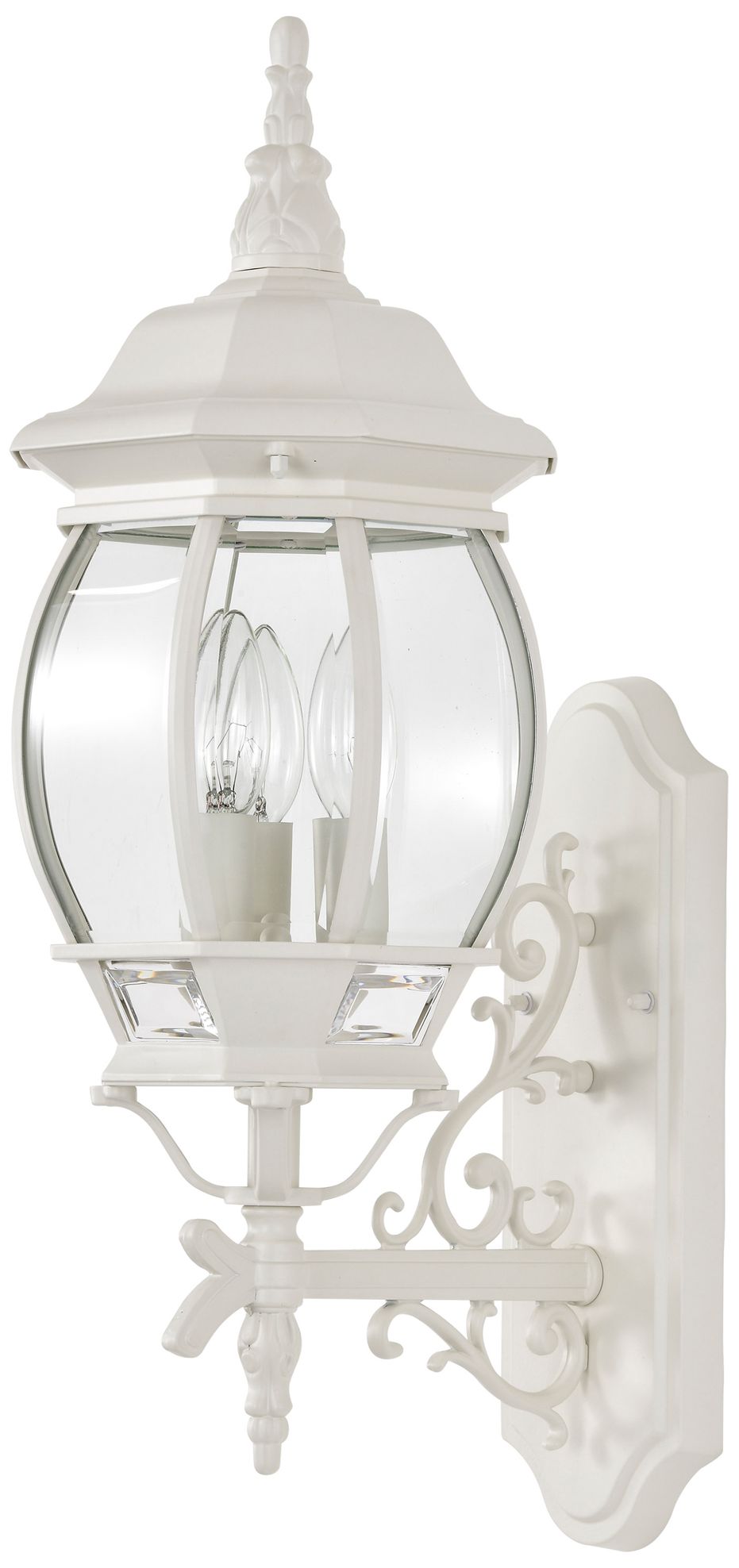 Image 4 Satco Central Park 22 3/4" High White Upbridge Arm Outdoor Wall Light more views