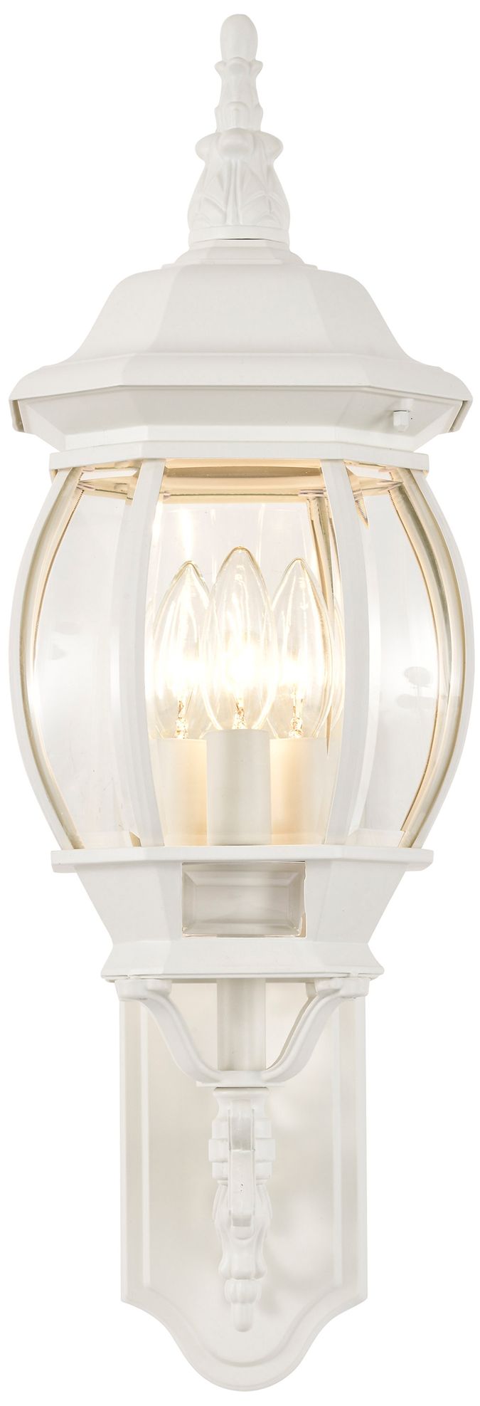 Image 5 Satco Central Park 22 3/4" High White Upbridge Arm Outdoor Wall Light more views