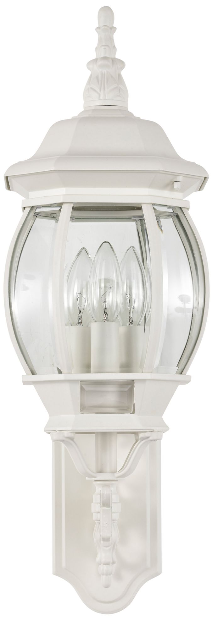 Image 6 Satco Central Park 22 3/4" High White Upbridge Arm Outdoor Wall Light more views