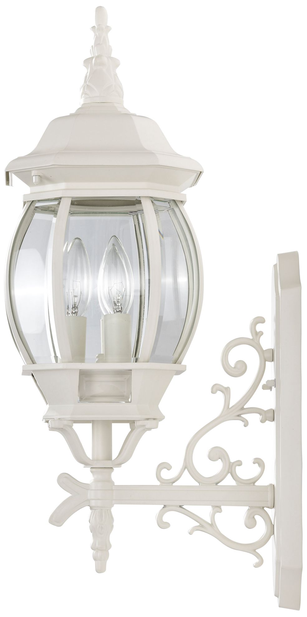 Image 7 Satco Central Park 22 3/4" High White Upbridge Arm Outdoor Wall Light more views