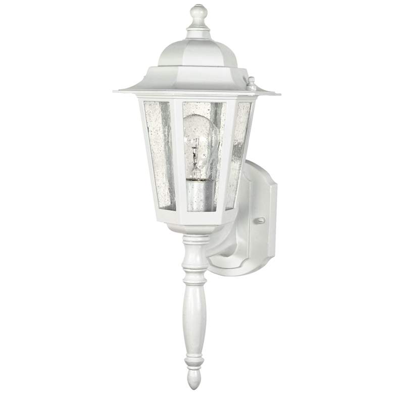 Image 1 Satco Cornerstone 12" High White Outdoor Wall Light