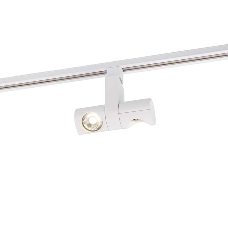 Image 1 Satco Dual Pipe White 24-Degree Beam LED Track Head