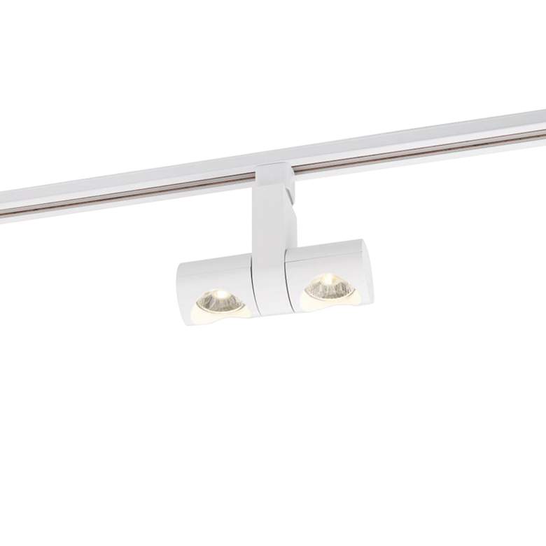 Image 1 Satco Dual Pipe White 36-Degree Beam LED Track Head