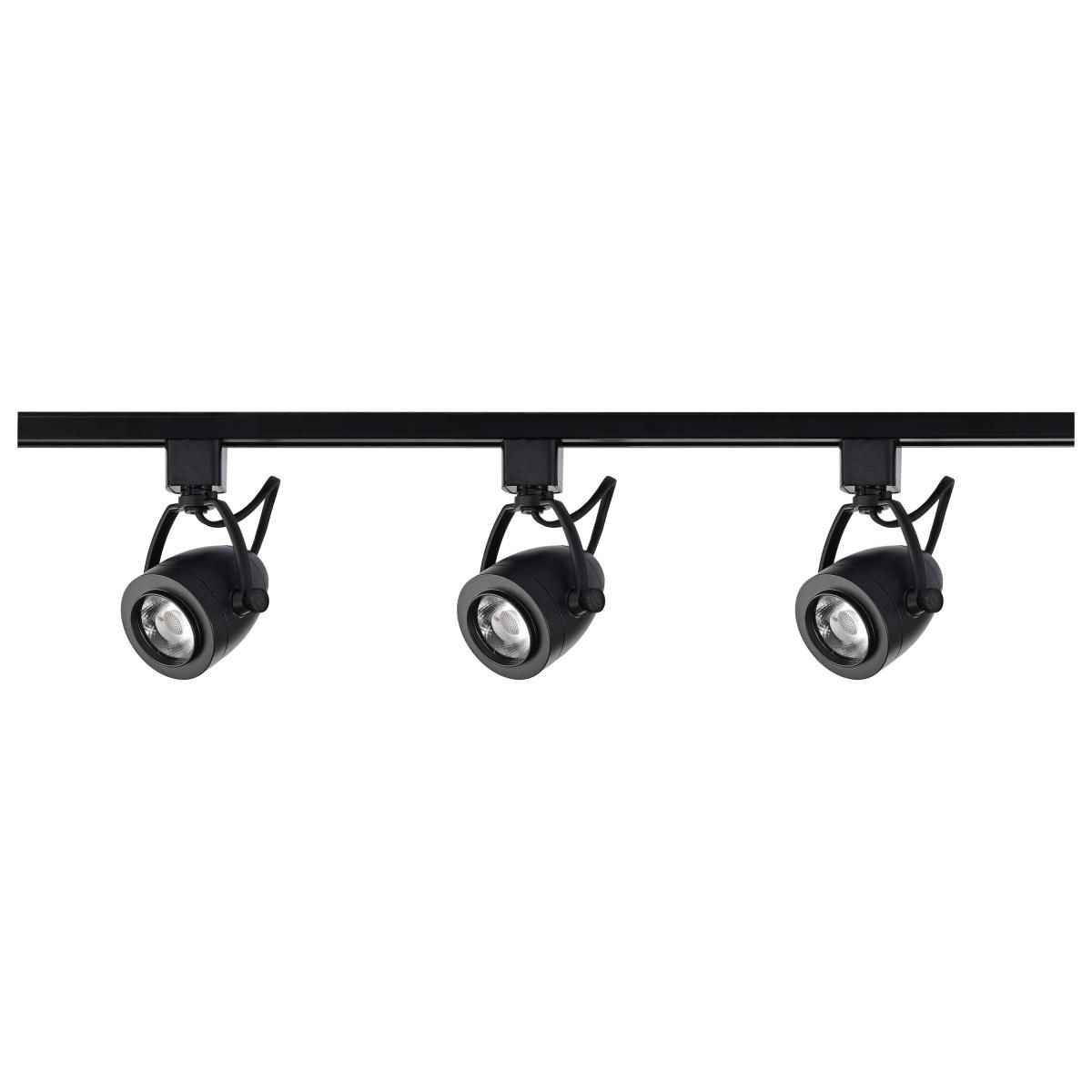Image 4 Satco Lyons 3-Light Black Pinch Back LED Track Kit more views
