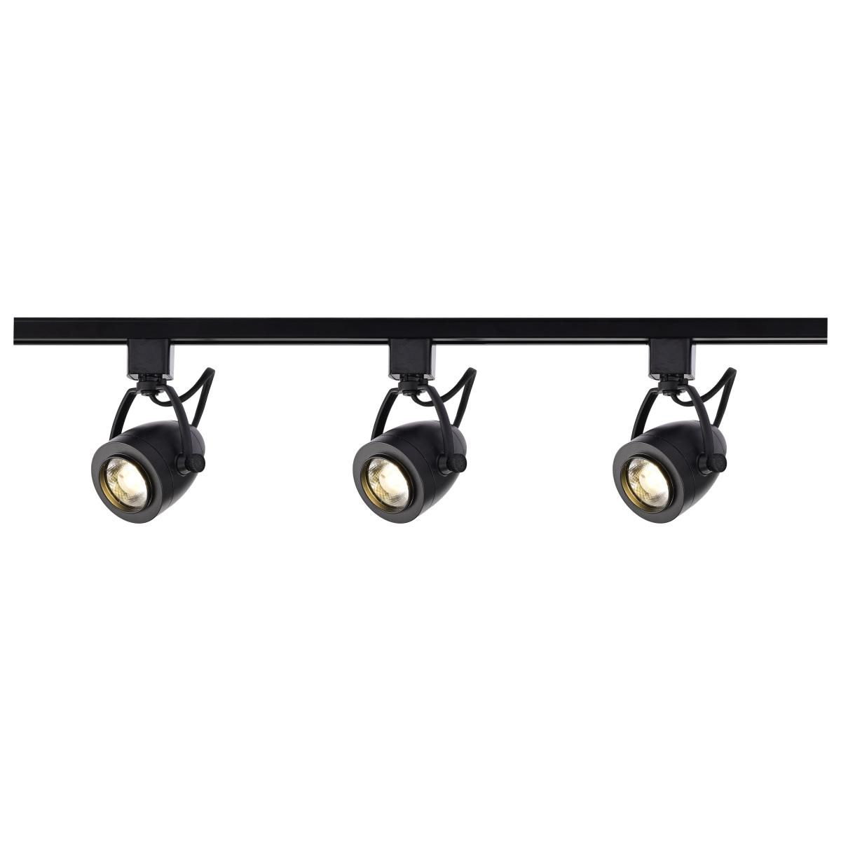 Image 5 Satco Lyons 3-Light Black Pinch Back LED Track Kit more views