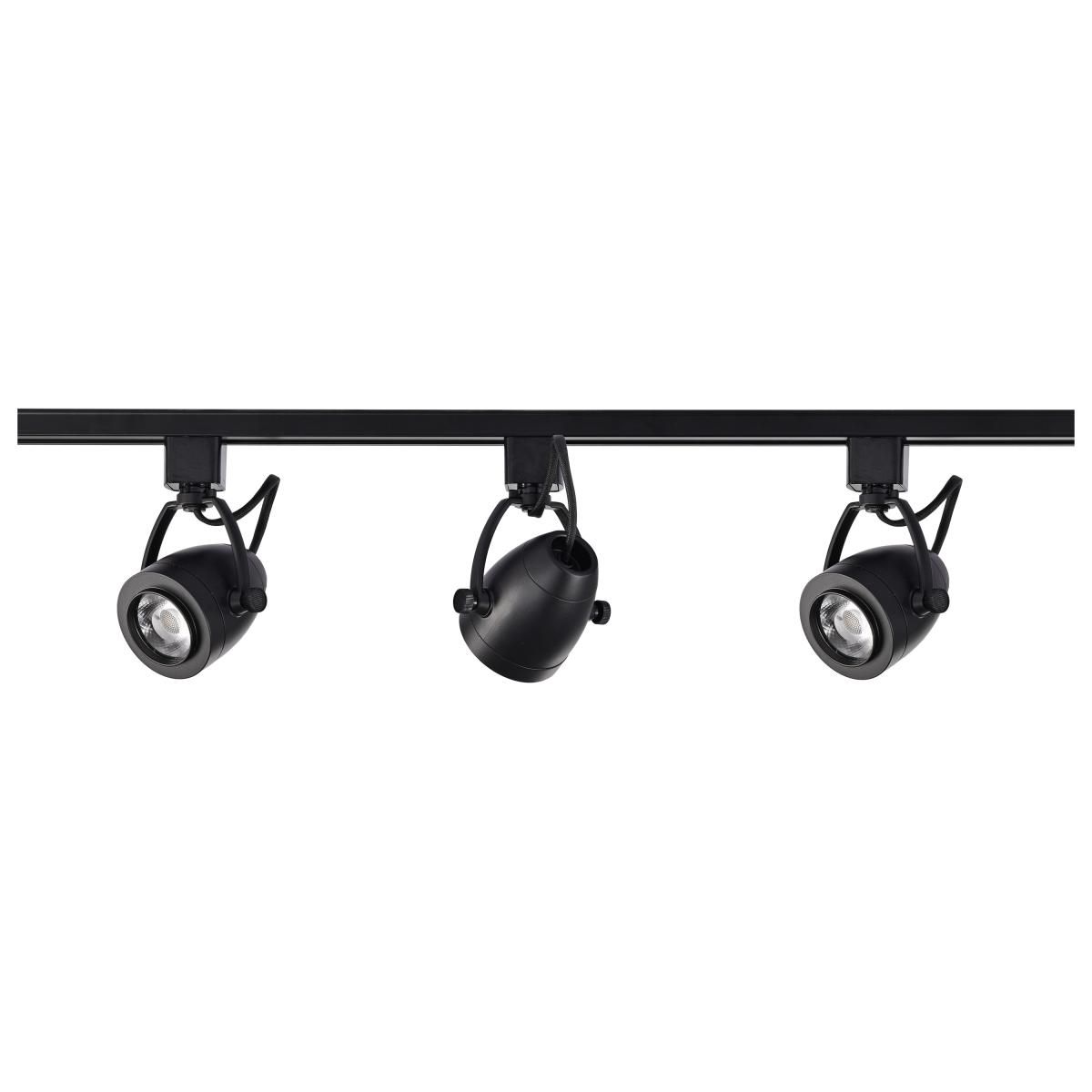 Image 6 Satco Lyons 3-Light Black Pinch Back LED Track Kit more views