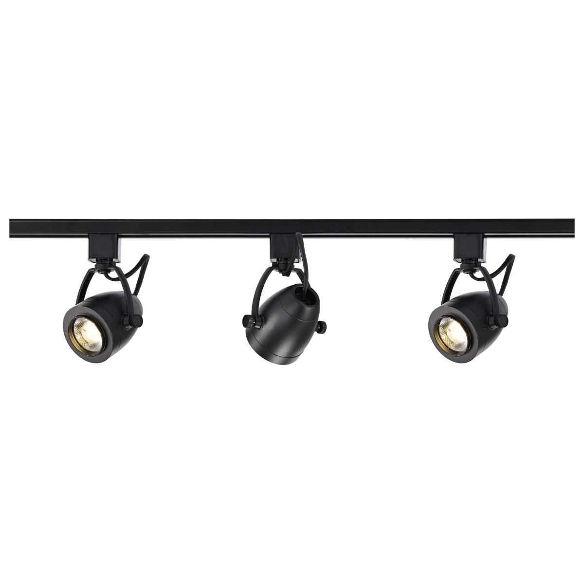 Image 7 Satco Lyons 3-Light Black Pinch Back LED Track Kit more views
