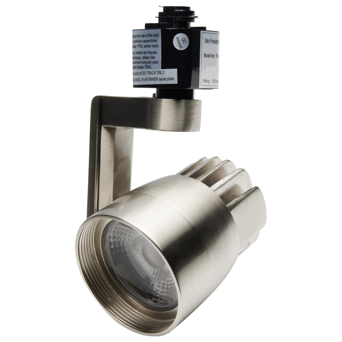 Image 2 Satco Mizner 3-Light Brushed Nickel Angle Arm LED Track Kit more views