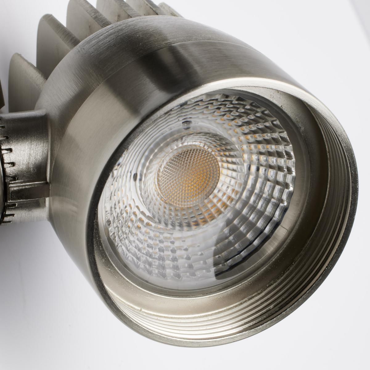 Image 4 Satco Mizner 3-Light Brushed Nickel Angle Arm LED Track Kit more views