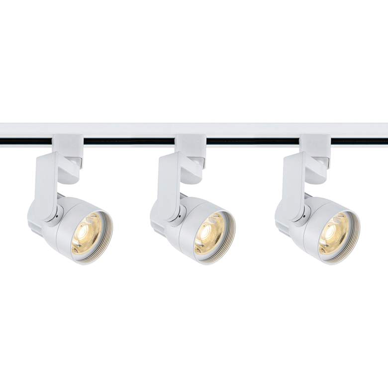 Image 1 Satco Mizner 3-Light White Angle Arm LED Track Kit
