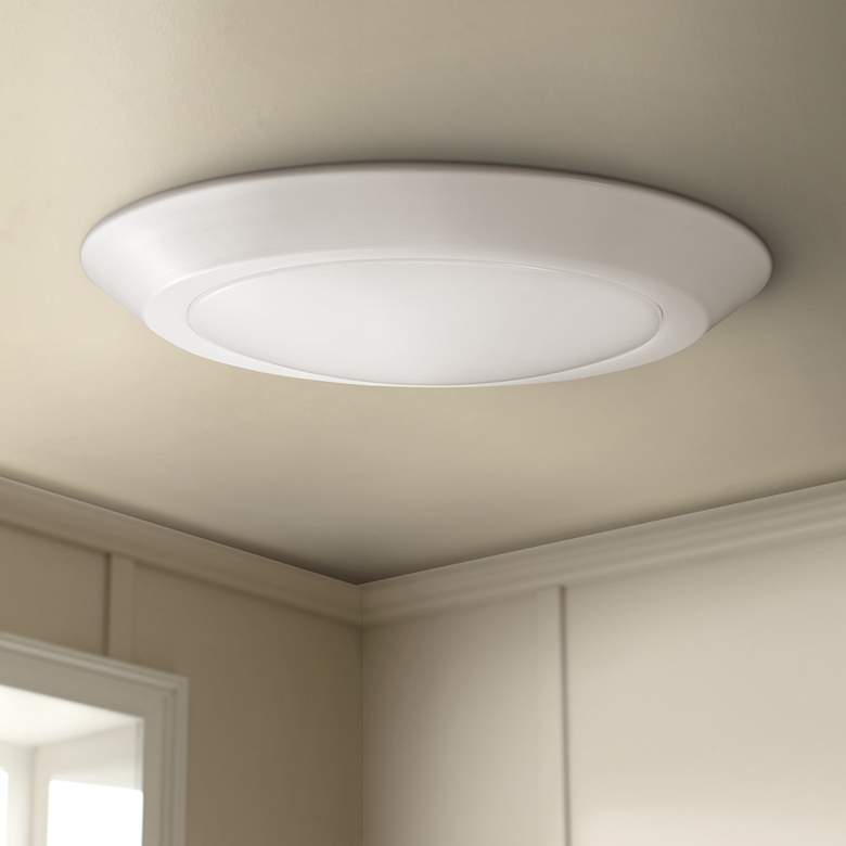 Image 1 Satco Nuvo Lighting 10" Wide White 4000K LED Ceiling Light