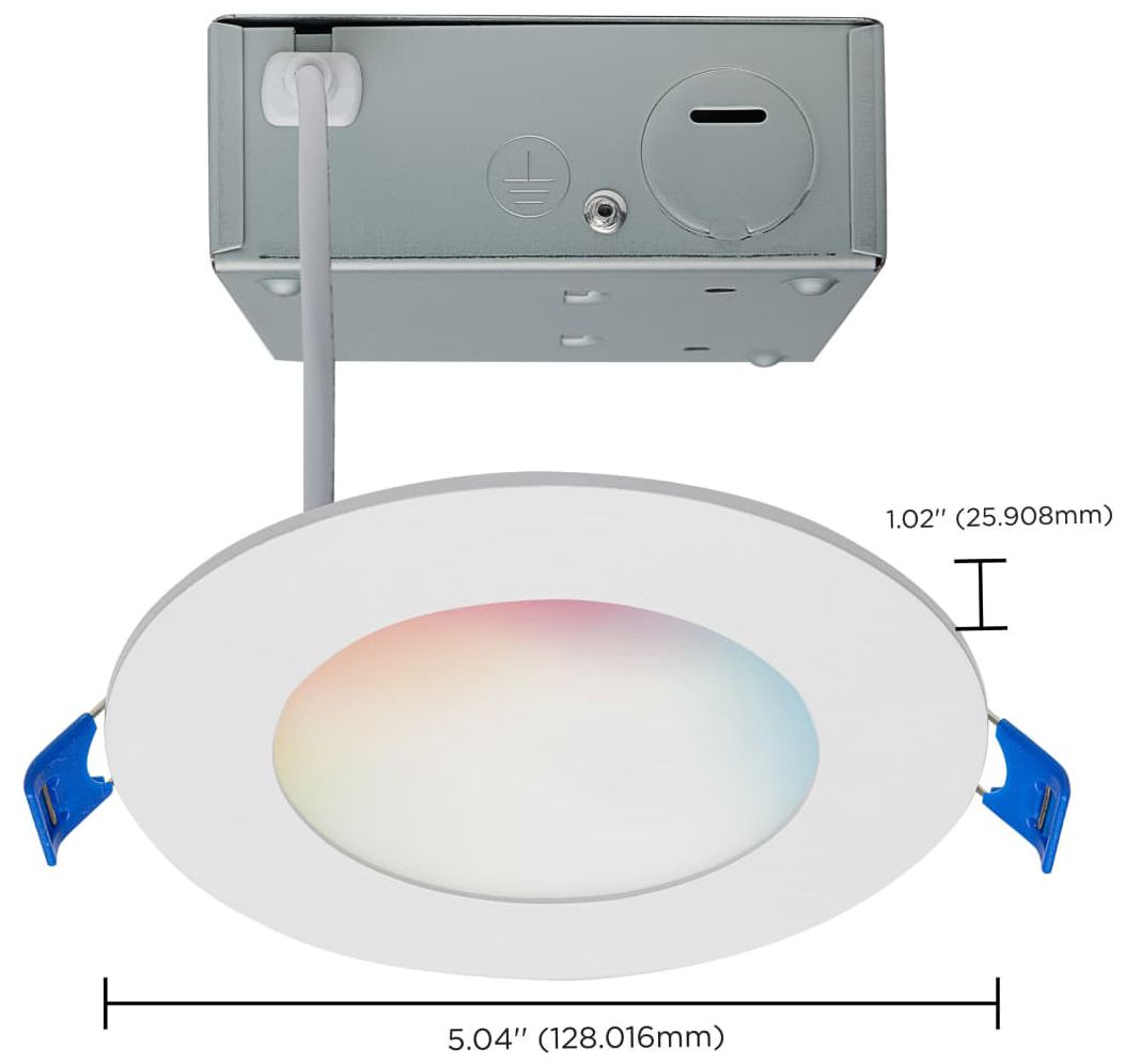 Satco Starfish 4" White Round LED Direct Wire Downlight - Remote Driver