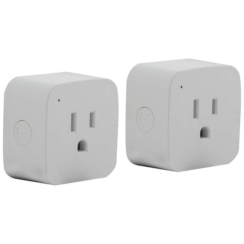 Image 1 Satco Starfish White Wi-Fi Smart 10A Plug-In Outlet 2-Pack