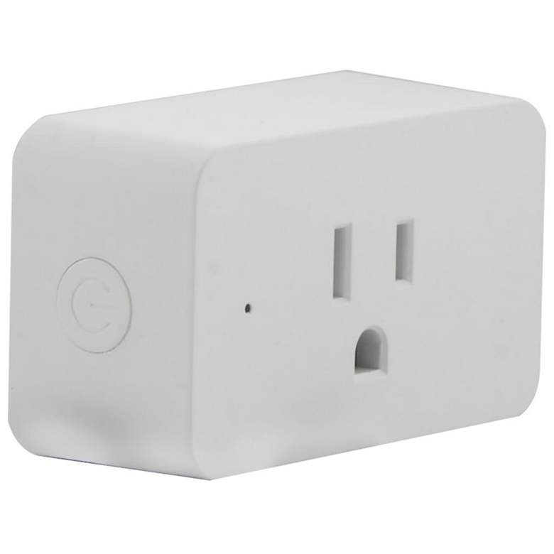 Image 1 Satco Starfish White Wi-Fi Smart 15 Amp Plug-In Outlet
