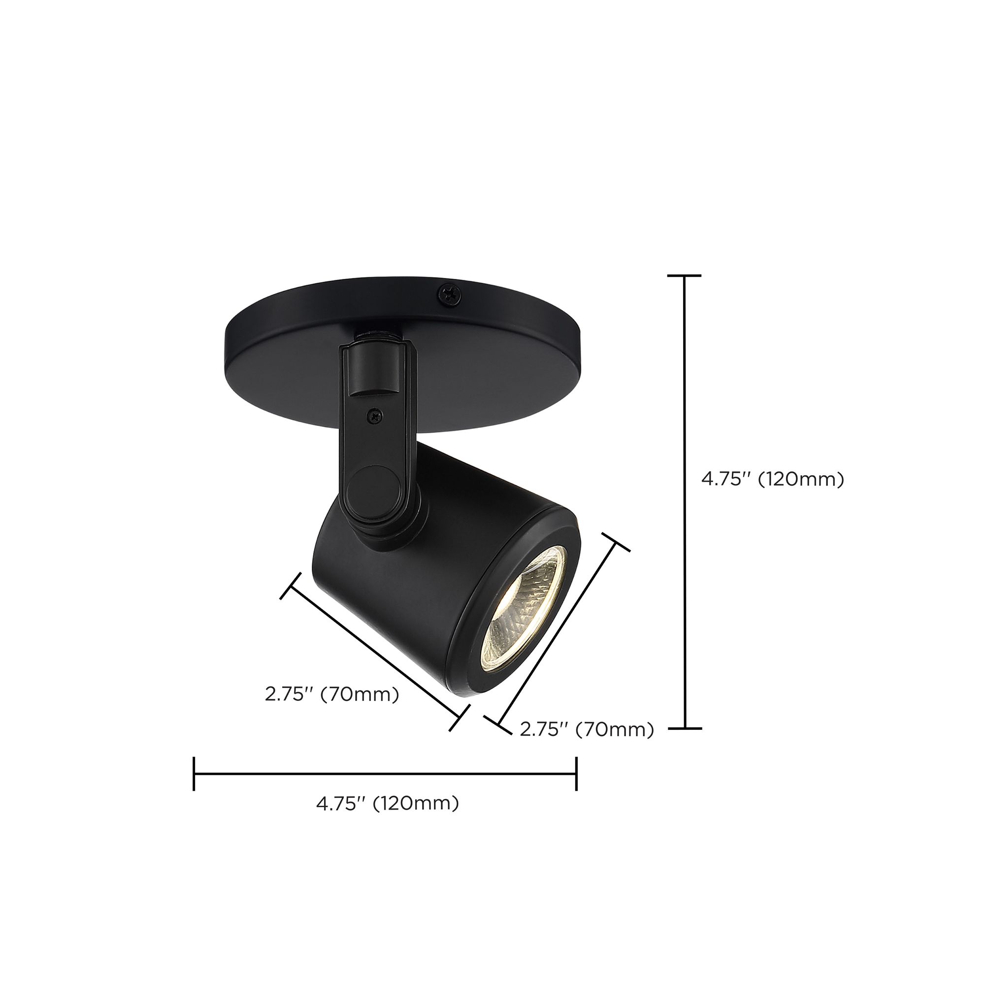 Image 7 Satco Taper Back Black LED Monopoint Ceiling Spot Light more views