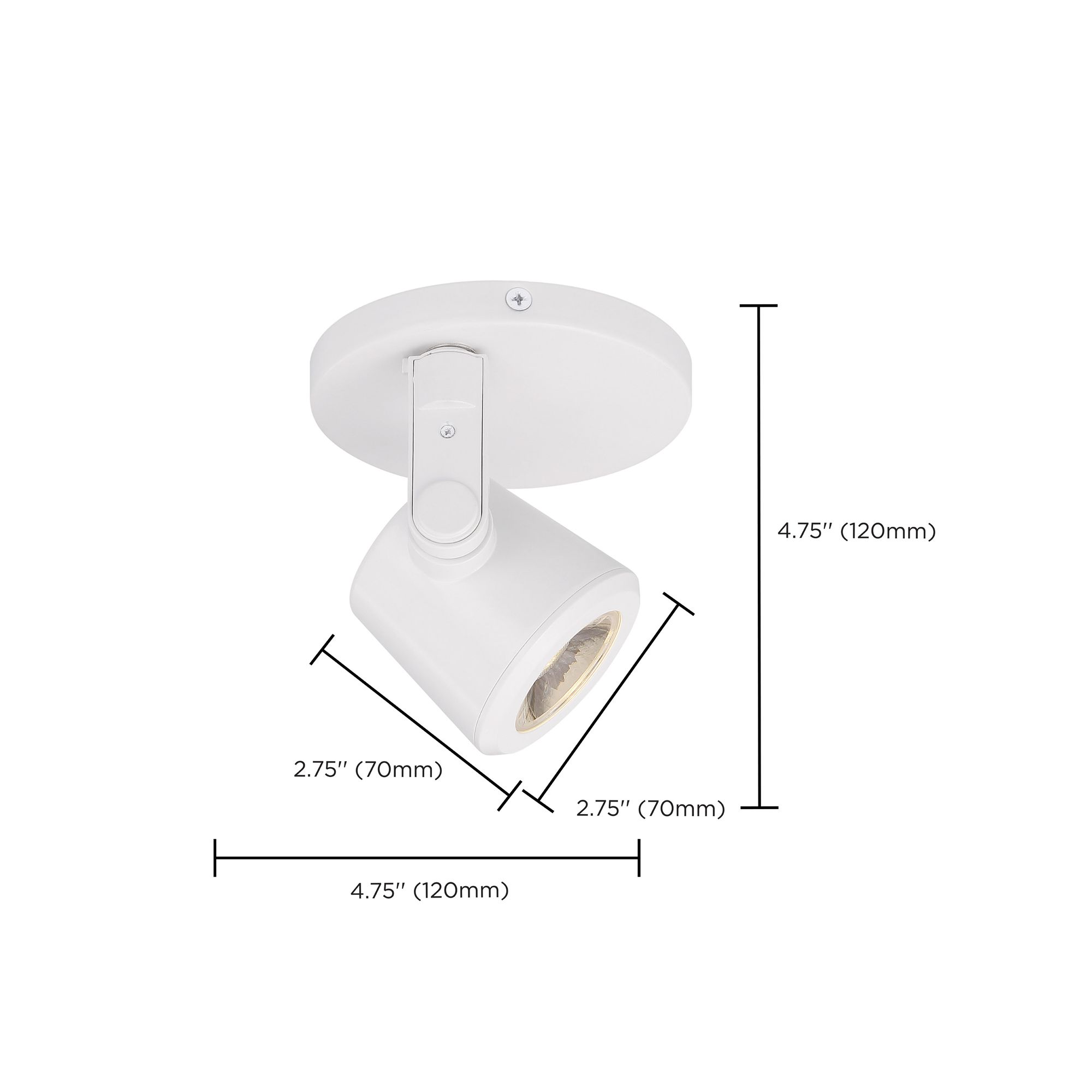 Image 7 Satco Taper Back White LED Monopoint Ceiling Spot Light more views