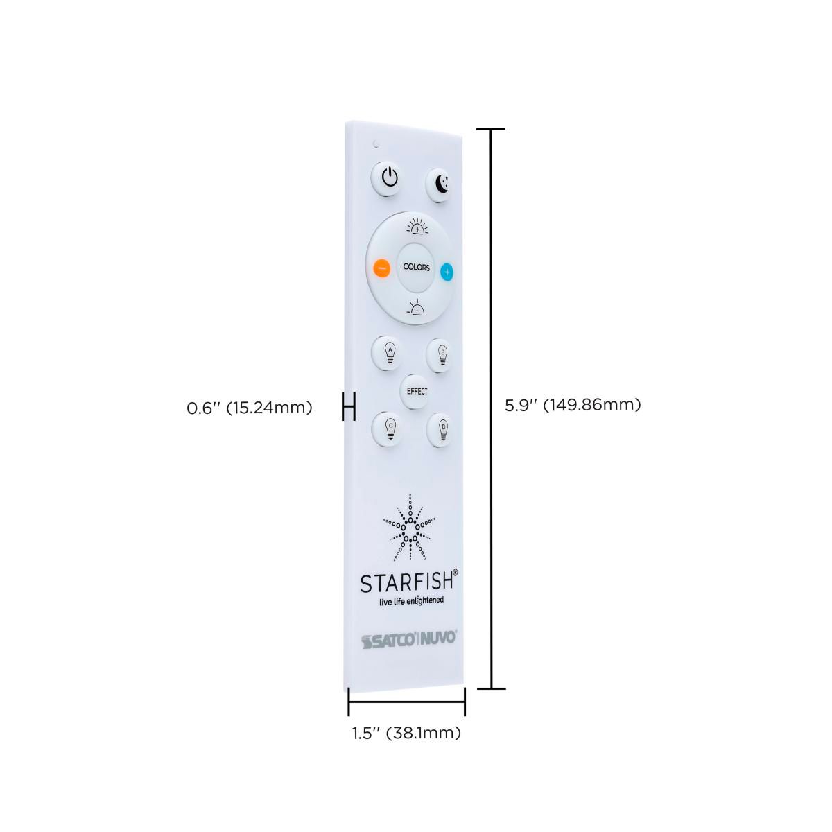 Image 7 Satco White Remote for Starfish Lighting more views