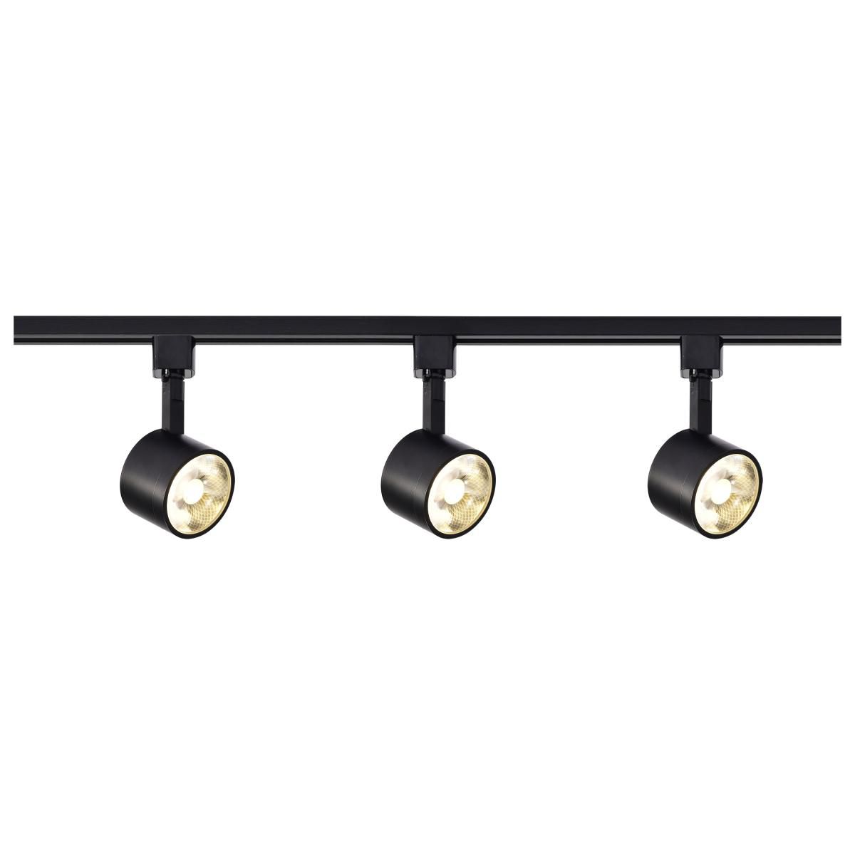 Image 3 Satco Yamato 3-Light Black Round Head LED Track Kit more views