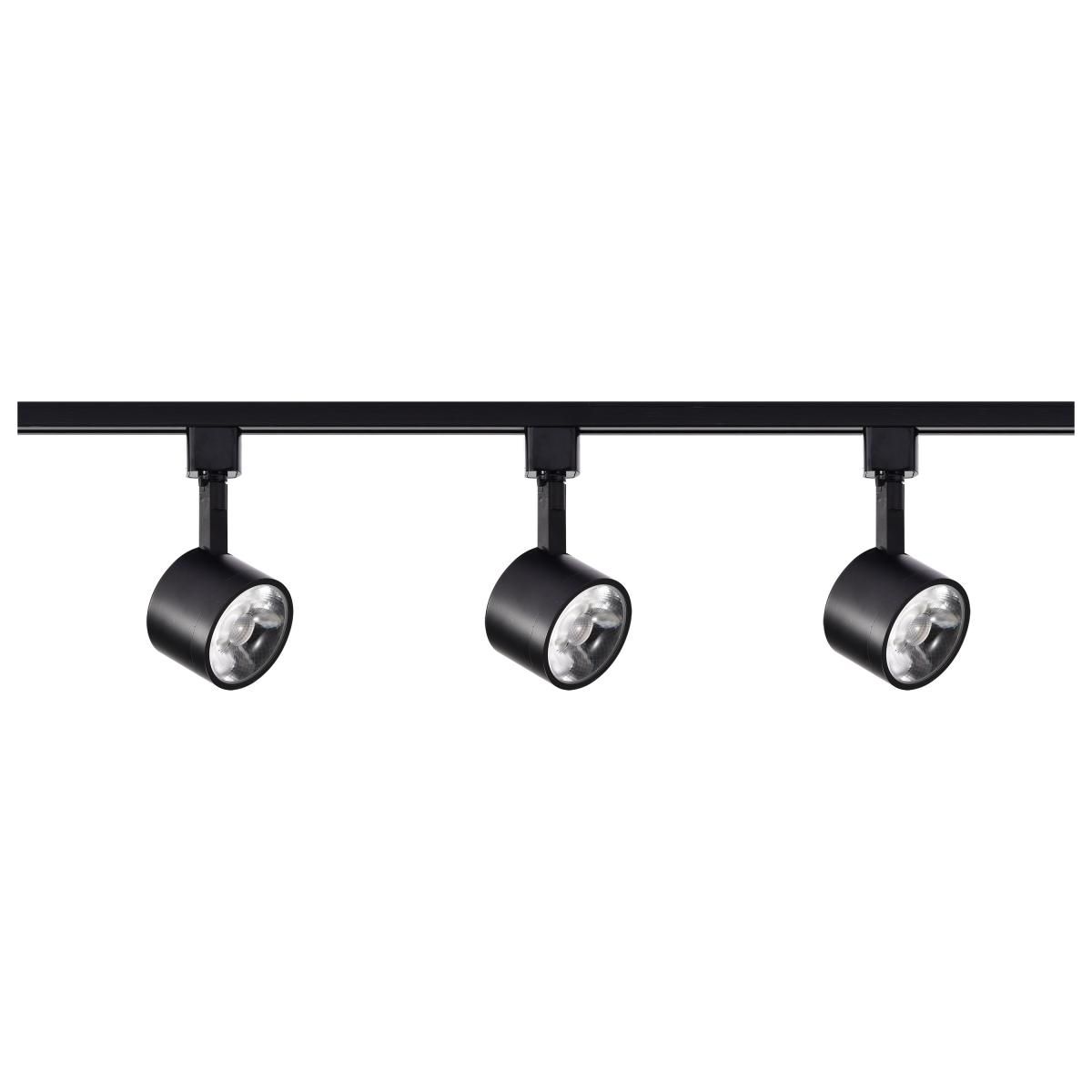 Image 4 Satco Yamato 3-Light Black Round Head LED Track Kit more views