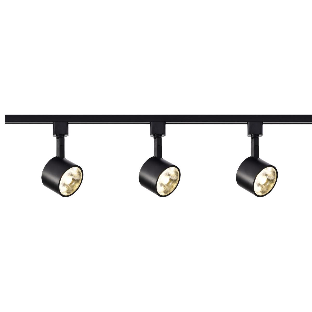 Image 5 Satco Yamato 3-Light Black Round Head LED Track Kit more views