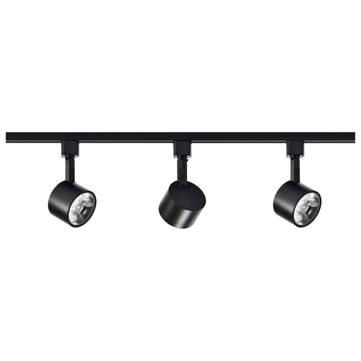 Image 6 Satco Yamato 3-Light Black Round Head LED Track Kit more views