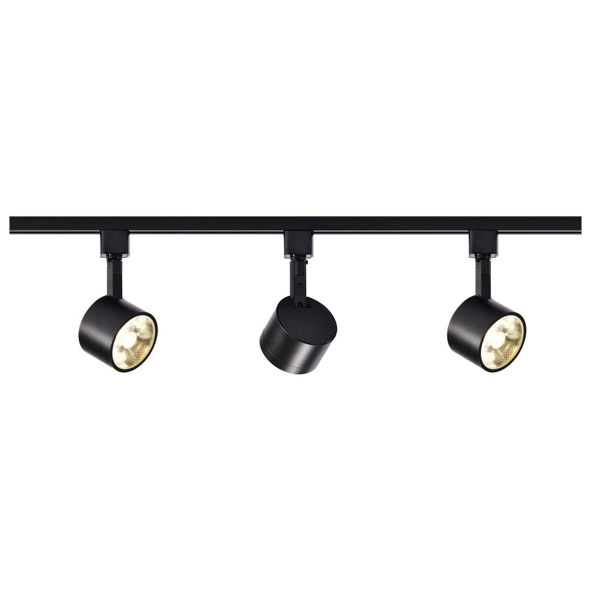Image 7 Satco Yamato 3-Light Black Round Head LED Track Kit more views