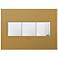Satin Bronze 3-Gang Metal Wall Plate with 2 Switches and Dimmer