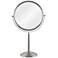 Satin Nickel 1X/3X Magnified Oversized Swivel Vanity Mirror