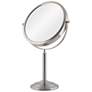Satin Nickel 1X/3X Magnified Oversized Swivel Vanity Mirror