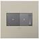 Satin Nickel 2-Gang Cast Metal Wall Plate w/ Switch and Dimmer