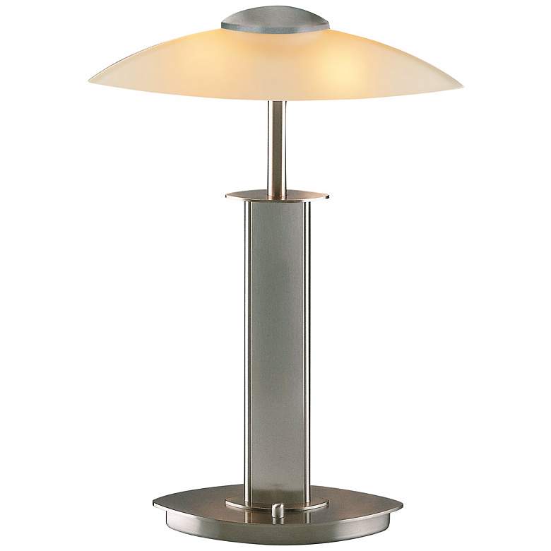 Image 1 Satin Nickel and Champagne Halogen Holtkoetter Table Lamp