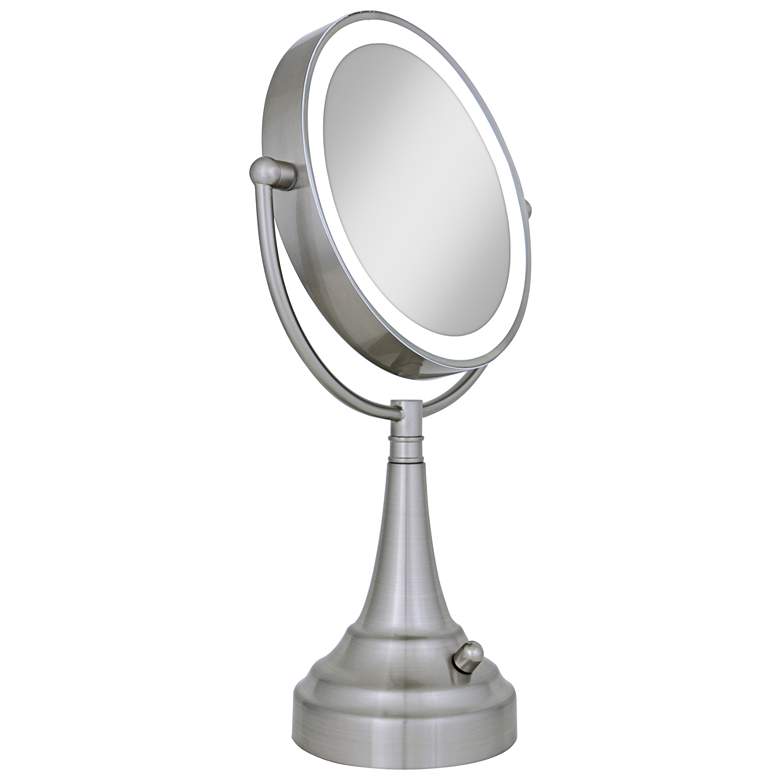 Image 5 Satin Nickel Double-Sided Round LED Vanity Mirror more views