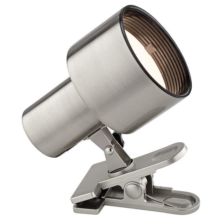 Image 1 Satin Nickel Mini Accent Clip Light with LED Bulb