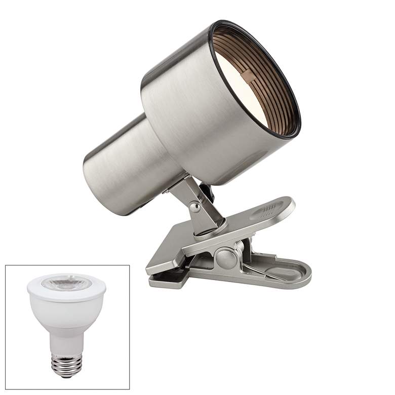 Image 1 Satin Nickel Mini Accent LED Clip Light