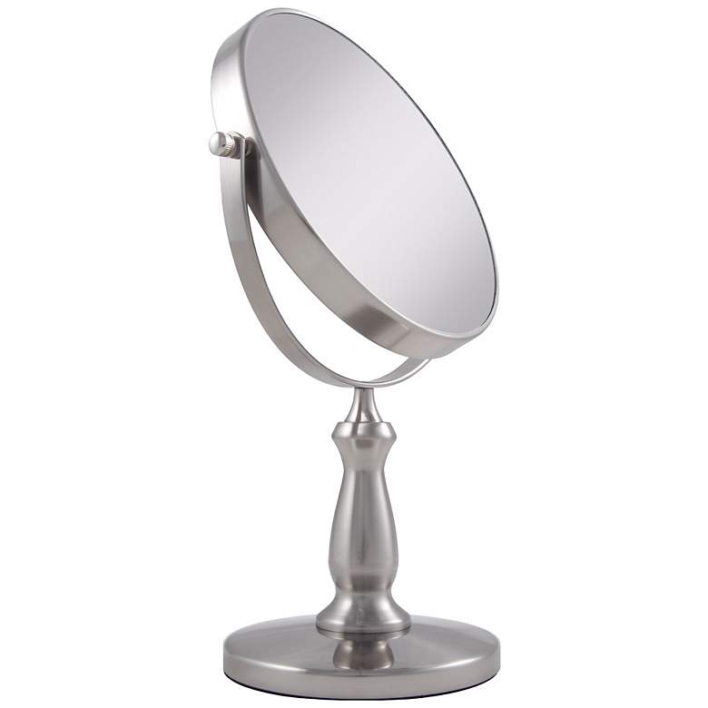 Image 4 Satin Nickel Swivel 8X Magnification Makeup Mirror more views