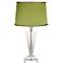 Satin Olive Green Crystal Trophy Table Lamp