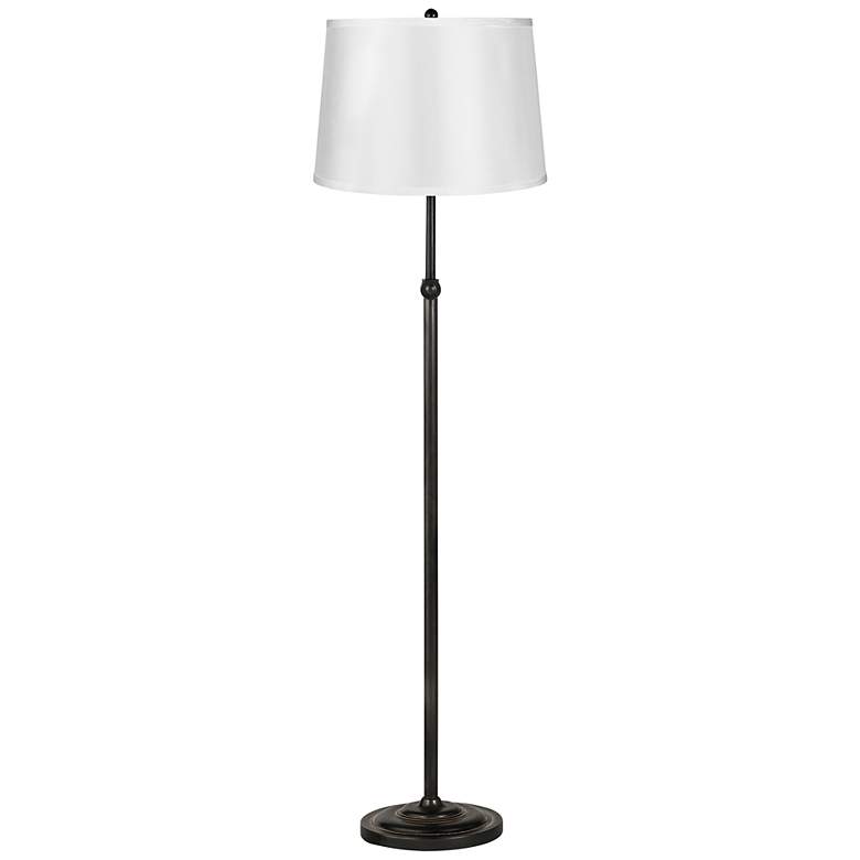 Image 1 Satin Simple White Bronze Adjustable Floor Lamp