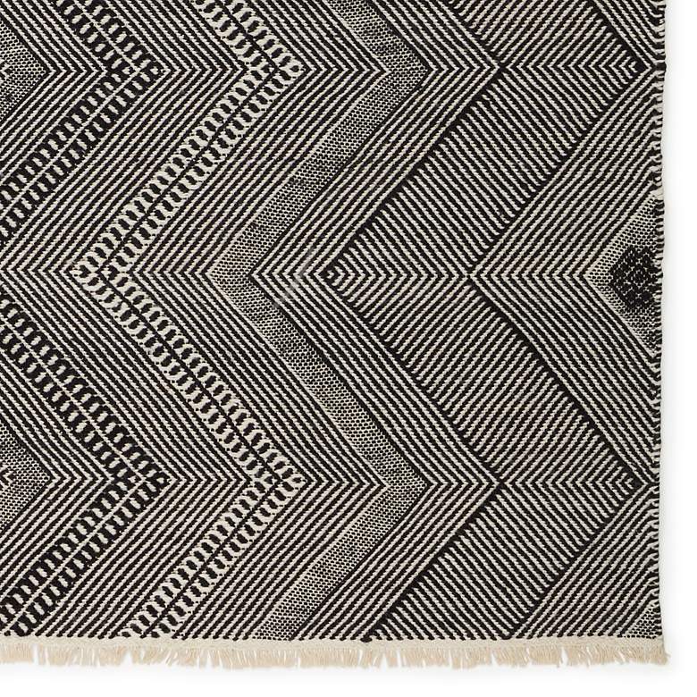 Image 5 Satori Galexia STR02 5'x8' Black and Cream Wool Area Rug more views