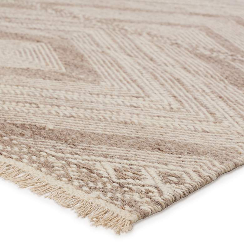 Image 2 Satori Suriya STR01 5'x8' Taupe and Cream Wool Area Rug more views