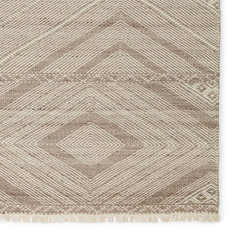 Image 4 Satori Suriya STR01 5'x8' Taupe and Cream Wool Area Rug more views