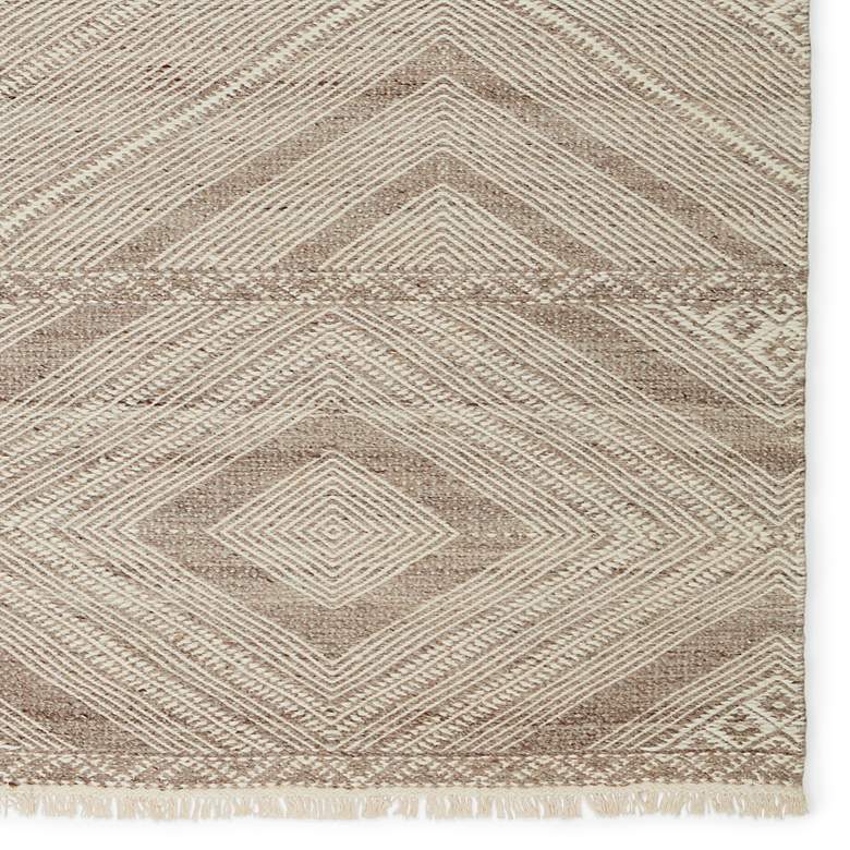 Image 4 Satori Suriya STR01 5&#39;x8&#39; Taupe and Cream Wool Area Rug more views