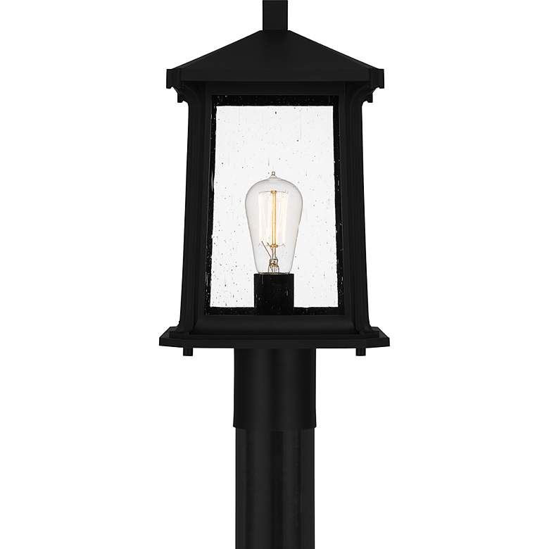 Image 3 Satterfield 1-Light Matte Black Outdoor Post Lantern more views