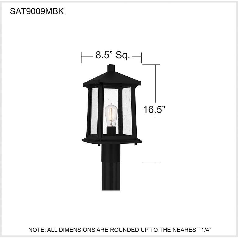 Image 7 Satterfield 1-Light Matte Black Outdoor Post Lantern more views