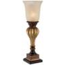 Sattley Gold Finish Console Lamp with Alabaster Glass